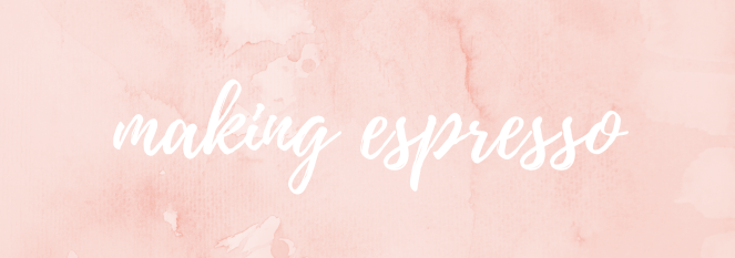 making espresso