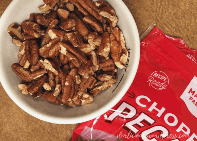 chopped pecans in a bowl