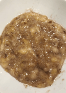 image of mashed bananas inside of a white bowl